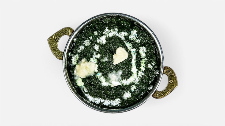 Palak Paneer — fresh spinach with homemade paneer